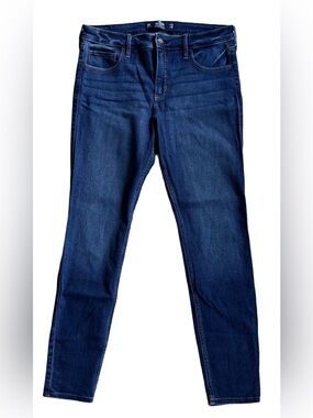 Hollister Women's Indigo Mid-Rise Super Skinny Jeans Size 13R